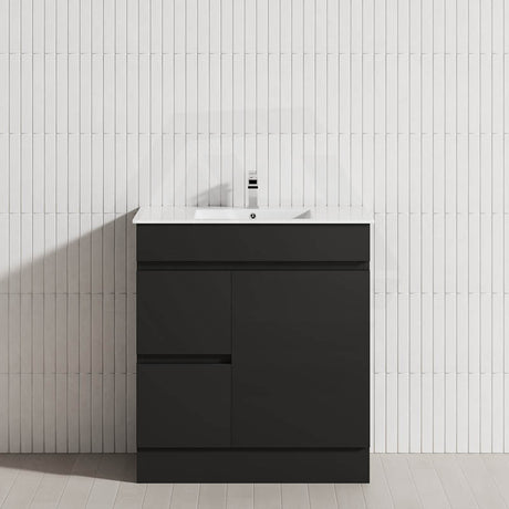 2-Drawer 1-Door 750/900/1200mm Freestanding Bathroom Vanity Kickboard Single Multi-Colour Cabinet Only