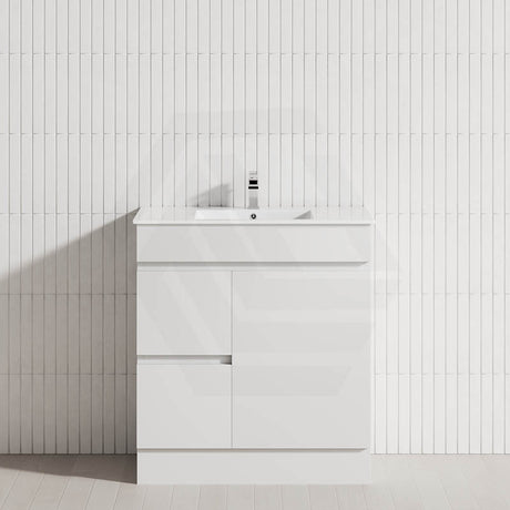 2-Drawer 1-Door 750/900/1200mm Freestanding Bathroom Vanity Kickboard Single Multi-Colour Cabinet Only