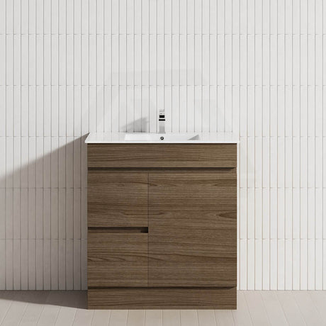 2-Drawer 1-Door 750/900/1200mm Freestanding Bathroom Vanity Kickboard Single Multi-Colour Cabinet Only