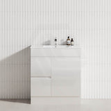 2-Drawer 1-Door Narrow 750mm Freestanding Bathroom Vanity Kickboard Multi-Colour Cabinet Only