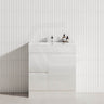 2-Drawer 1-Door Narrow 750mm Freestanding Bathroom Vanity Kickboard Multi-Colour Cabinet Only