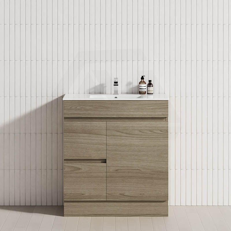2-Drawer 1-Door Narrow 750mm Freestanding Bathroom Vanity Kickboard Multi-Colour Cabinet Only