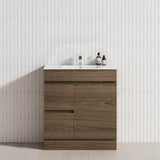 2-Drawer 1-Door Narrow 750mm Freestanding Bathroom Vanity Kickboard Multi-Colour Cabinet Only