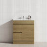 2-Drawer 1-Door Narrow 750mm Freestanding Bathroom Vanity Kickboard Multi-Colour Cabinet Only