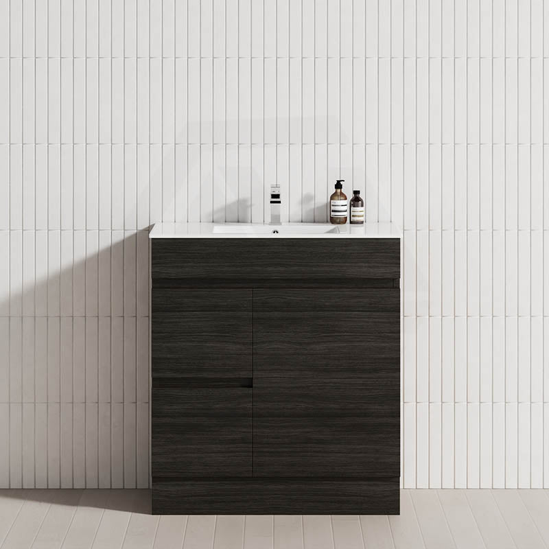 2-Drawer 1-Door Narrow 750mm Freestanding Bathroom Vanity Kickboard Multi-Colour Cabinet Only