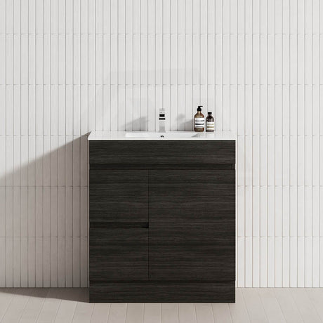 2-Drawer 1-Door Narrow 750mm Freestanding Bathroom Vanity Kickboard Multi-Colour Cabinet Only