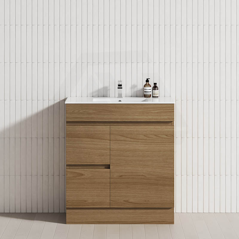 2-Drawer 1-Door Narrow 750mm Freestanding Bathroom Vanity Kickboard Multi-Colour Cabinet Only