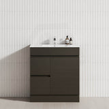 2-Drawer 1-Door Narrow 750mm Freestanding Bathroom Vanity Kickboard Multi-Colour Cabinet Only