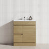 2-Drawer 1-Door Narrow 750mm Freestanding Bathroom Vanity Kickboard Multi-Colour Cabinet Only