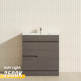 2-Drawer 1-Door Narrow 750Mm Freestanding Bathroom Vanity Kickboard Multi-Colour Cabinet Only