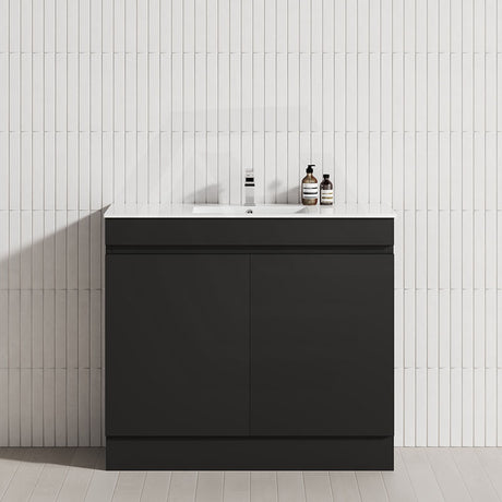 2-Door Narrow 600/750/900mm Freestanding Bathroom Vanity with Kickboard 600/750/900mm Multi-Colour Cabinet Only