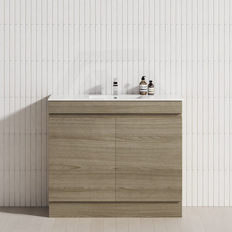 2-Door Narrow 600/750/900mm Freestanding Bathroom Vanity with Kickboard 600/750/900mm Multi-Colour Cabinet Only