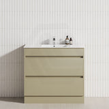 2-Drawer 600/750/900/1200mm Freestanding Bathroom Vanity Kickboard Single Multi-Colour Cabinet Only