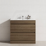 2-Drawer 600/750/900/1200mm Freestanding Bathroom Vanity Kickboard Single Multi-Colour Cabinet Only