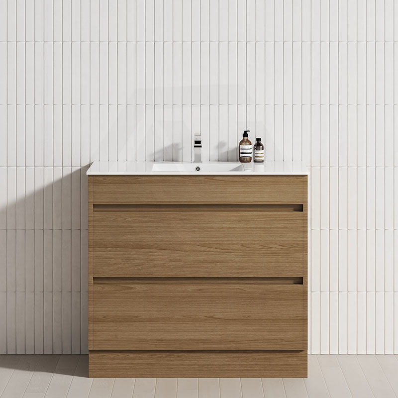 2-Drawer 600/750/900/1200mm Freestanding Bathroom Vanity Kickboard Single Multi-Colour Cabinet Only