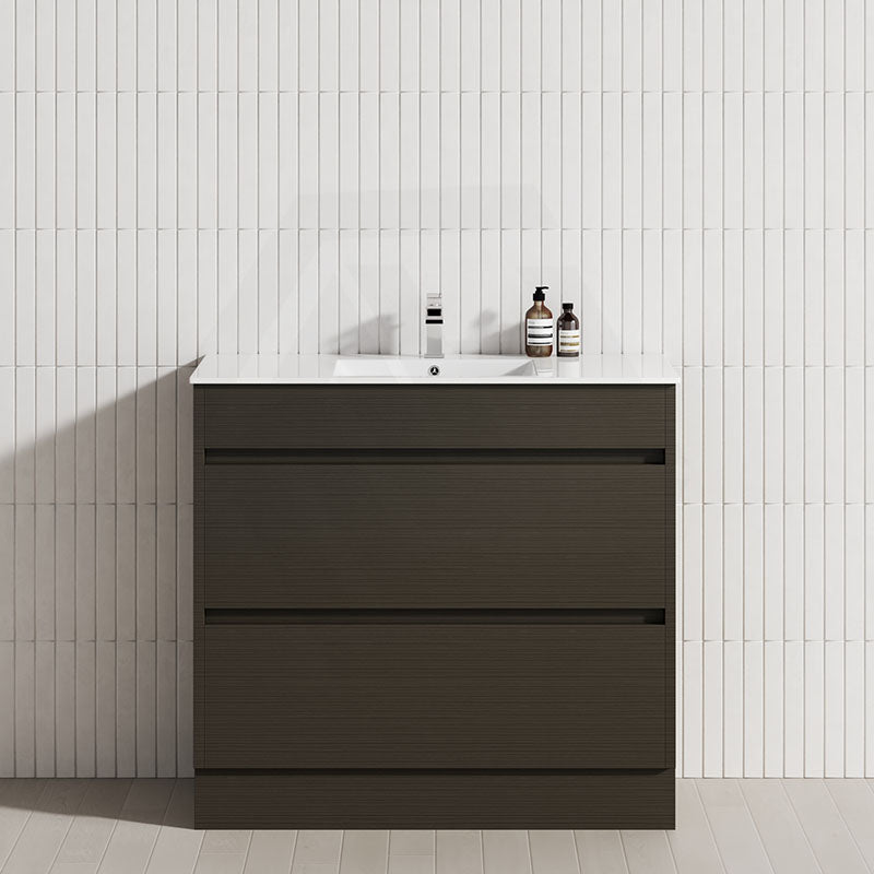 2-Drawer 600/750/900/1200mm Freestanding Bathroom Vanity Kickboard Single Multi-Colour Cabinet Only