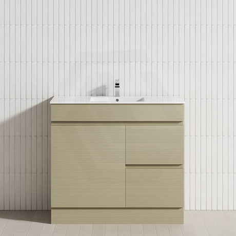 2-Drawer 1-Door 750/900/1200mm Freestanding Bathroom Vanity Kickboard Single Multi-Colour Cabinet Only