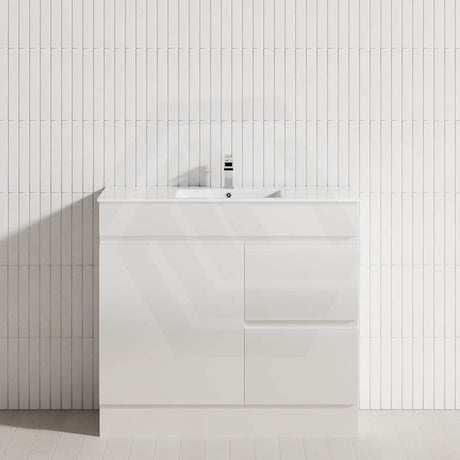 2-Drawer 1-Door 750/900/1200mm Freestanding Bathroom Vanity Kickboard Single Multi-Colour Cabinet Only