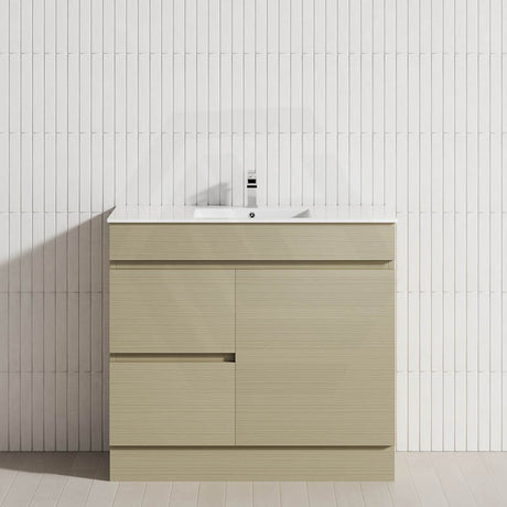 2-Drawer 1-Door 750/900/1200mm Freestanding Bathroom Vanity Kickboard Single Multi-Colour Cabinet Only