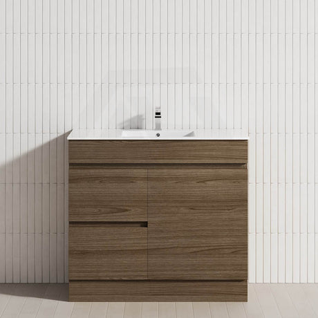 2-Drawer 1-Door 750/900/1200mm Freestanding Bathroom Vanity Kickboard Single Multi-Colour Cabinet Only