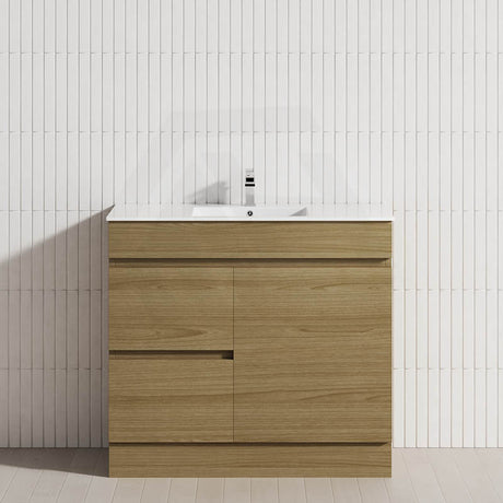 2-Drawer 1-Door 750/900/1200mm Freestanding Bathroom Vanity Kickboard Single Multi-Colour Cabinet Only