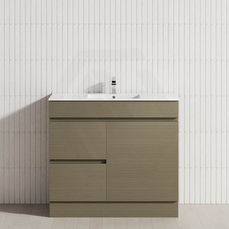2-Drawer 1-Door 750/900/1200mm Freestanding Bathroom Vanity Kickboard Single Multi-Colour Cabinet Only