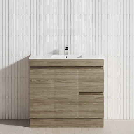 2-Drawer 2-Door 900/1200mm Freestanding Bathroom Vanity Kickboard Single Multi-Colour Cabinet Only
