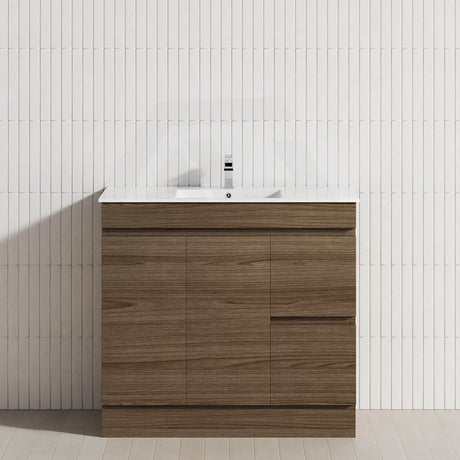 2-Drawer 2-Door 900/1200mm Freestanding Bathroom Vanity Kickboard Single Multi-Colour Cabinet Only