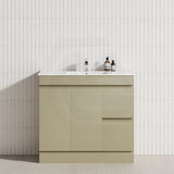 2-Drawer 2-Door Narrow 900mm Freestanding Bathroom Vanity Kickboard Multi-Colour Cabinet Only