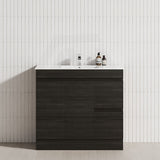 2-Drawer 2-Door Narrow 900mm Freestanding Bathroom Vanity Kickboard Multi-Colour Cabinet Only