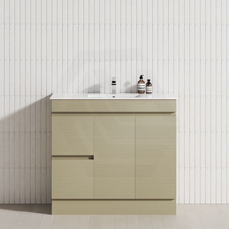 2-Drawer 2-Door Narrow 900mm Freestanding Bathroom Vanity Kickboard Multi-Colour Cabinet Only