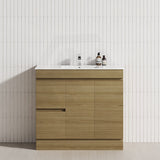2-Drawer 2-Door Narrow 900mm Freestanding Bathroom Vanity Kickboard Multi-Colour Cabinet Only