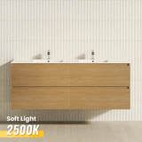 4-Drawer 1200/1500/1800Mm Wall Hung Bathroom Floating Vanity Multi-Colour Cabinet Only Vanities