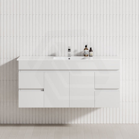 4-Drawer 2-Door 1200/1500/1800mm Wall Hung Bathroom Floating Vanity Multi-Colour Cabinet Only