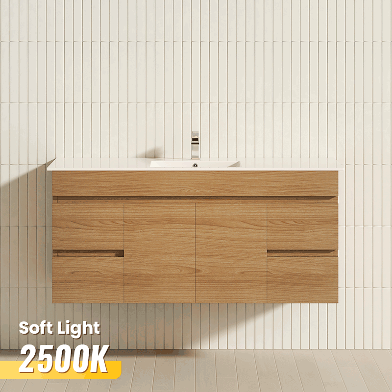 MCH 4-Drawer 2-Door 1200/1500/1800mm Multi-Colour Wall Hung Bathroom Vanity