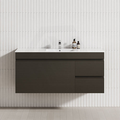 2-Drawer, 1-Door 750/900/1200mm Wall Hung Bathroom Floating Vanity Single Bowl Multi-Colour Cabinet Only