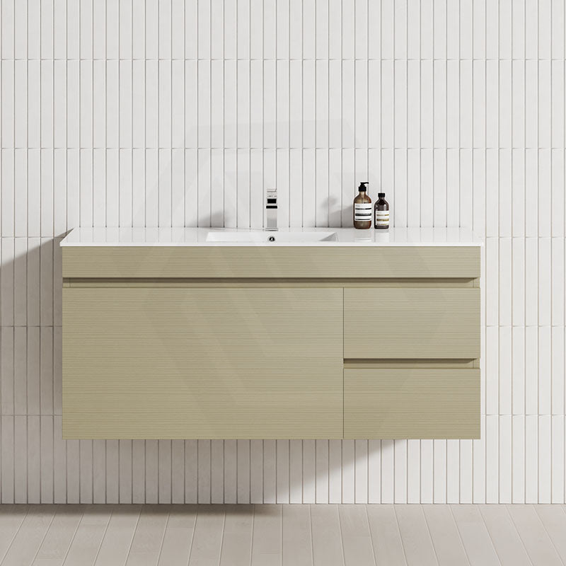 2-Drawer, 1-Door 750/900/1200mm Wall Hung Bathroom Floating Vanity Single Bowl Multi-Colour Cabinet Only