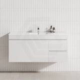 2-Drawer, 1-Door 750/900/1200mm Wall Hung Bathroom Floating Vanity Single Bowl Multi-Colour Cabinet Only