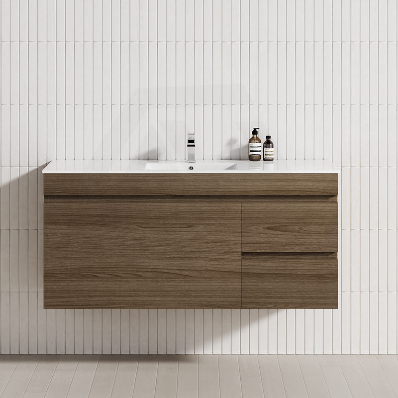 2-Drawer, 1-Door 750/900/1200mm Wall Hung Bathroom Floating Vanity Single Bowl Multi-Colour Cabinet Only