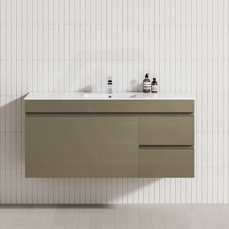 2-Drawer, 1-Door 750/900/1200mm Wall Hung Bathroom Floating Vanity Single Bowl Multi-Colour Cabinet Only