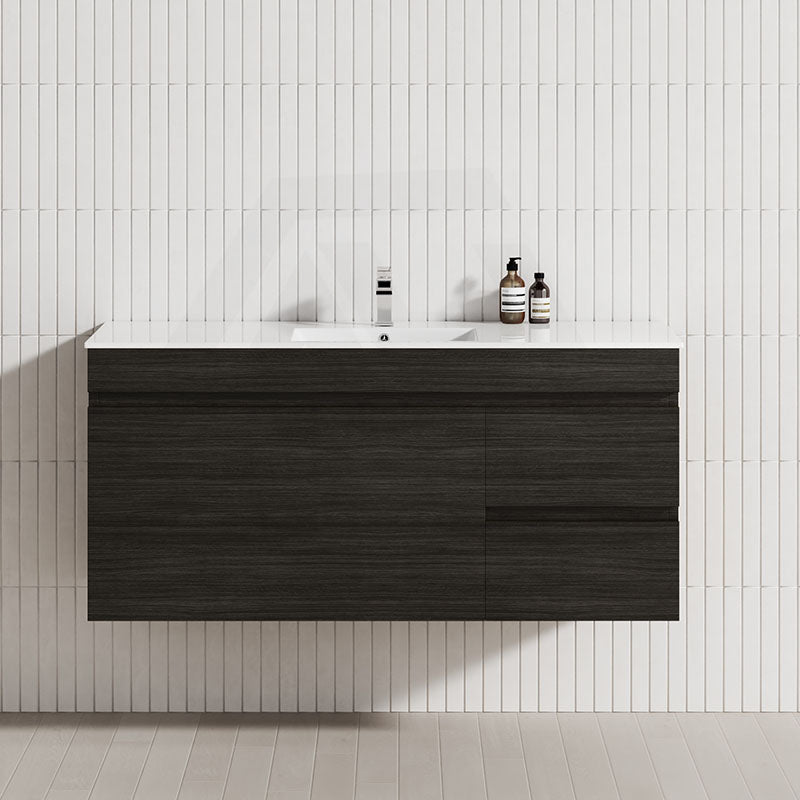 2-Drawer, 1-Door 750/900/1200mm Wall Hung Bathroom Floating Vanity Single Bowl Multi-Colour Cabinet Only