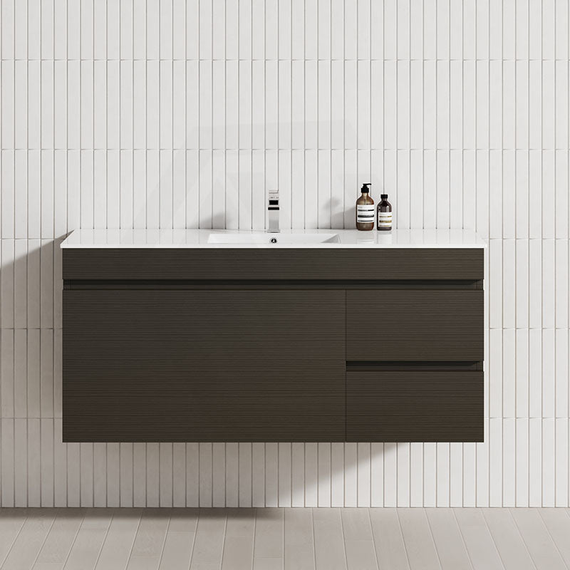2-Drawer, 1-Door 750/900/1200mm Wall Hung Bathroom Floating Vanity Single Bowl Multi-Colour Cabinet Only