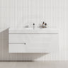 2-Drawer, 2-Door 1200mm MDF Wall Hung Bathroom Floating Vanity Only Single Bowl Variant Color Available