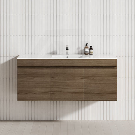 3-Door 1200mm MDF Board Wall Hung Bathroom Floating Vanity Only For Single/Double Bowls Variant Color Available