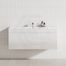 3-Door 1200mm MDF Board Wall Hung Bathroom Floating Vanity Only For Single/Double Bowls Variant Color Available