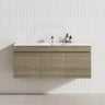 3-Door 1200mm MDF Board Wall Hung Bathroom Floating Vanity Only For Single/Double Bowls Variant Color Available