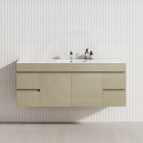 4-Drawer 2-Door 1200/1500/1800mm Wall Hung Bathroom Floating Vanity Multi-Colour Cabinet Only
