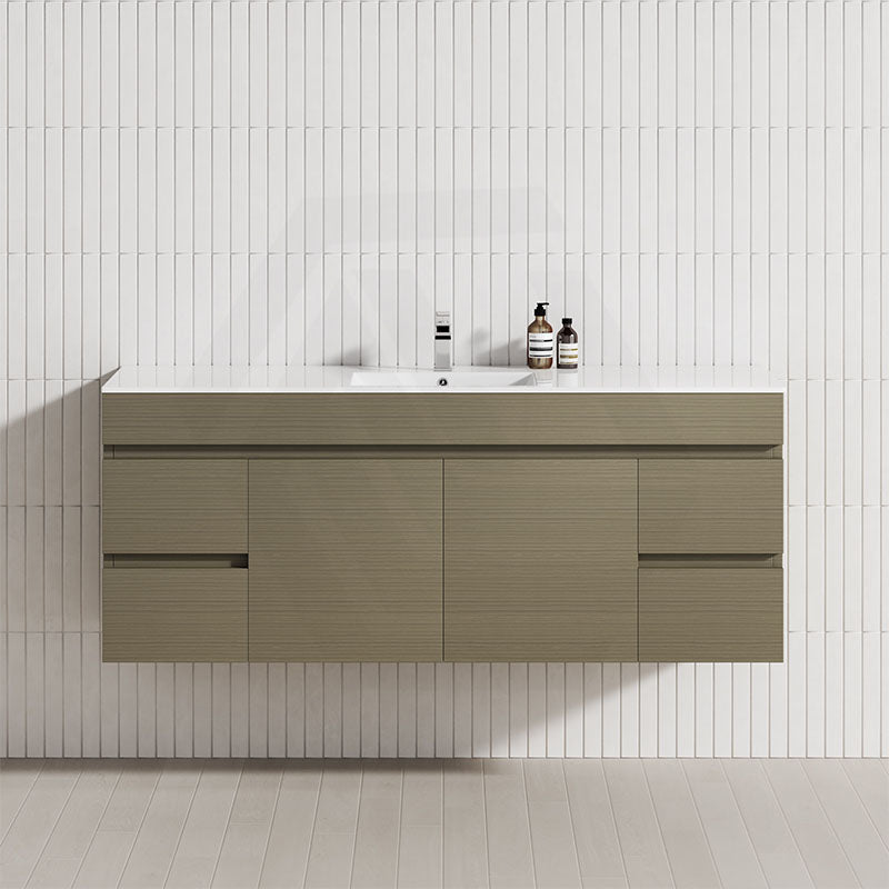 Wall-hung bathroom vanity cabinet with 4 drawers and 2 doors and a modern design by Rocco Lini