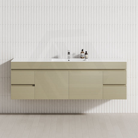 4-Drawer 2-Door 1200/1500/1800mm Wall Hung Bathroom Floating Vanity Multi-Colour Cabinet Only