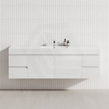 MCH 1800mm Matt White Wall Hung Vanity